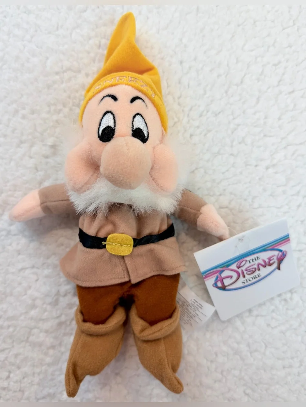 (VTG NWT) DISNEY • 1997 Complete Snow White Seven Dwarfs Plush Set w/ Bag